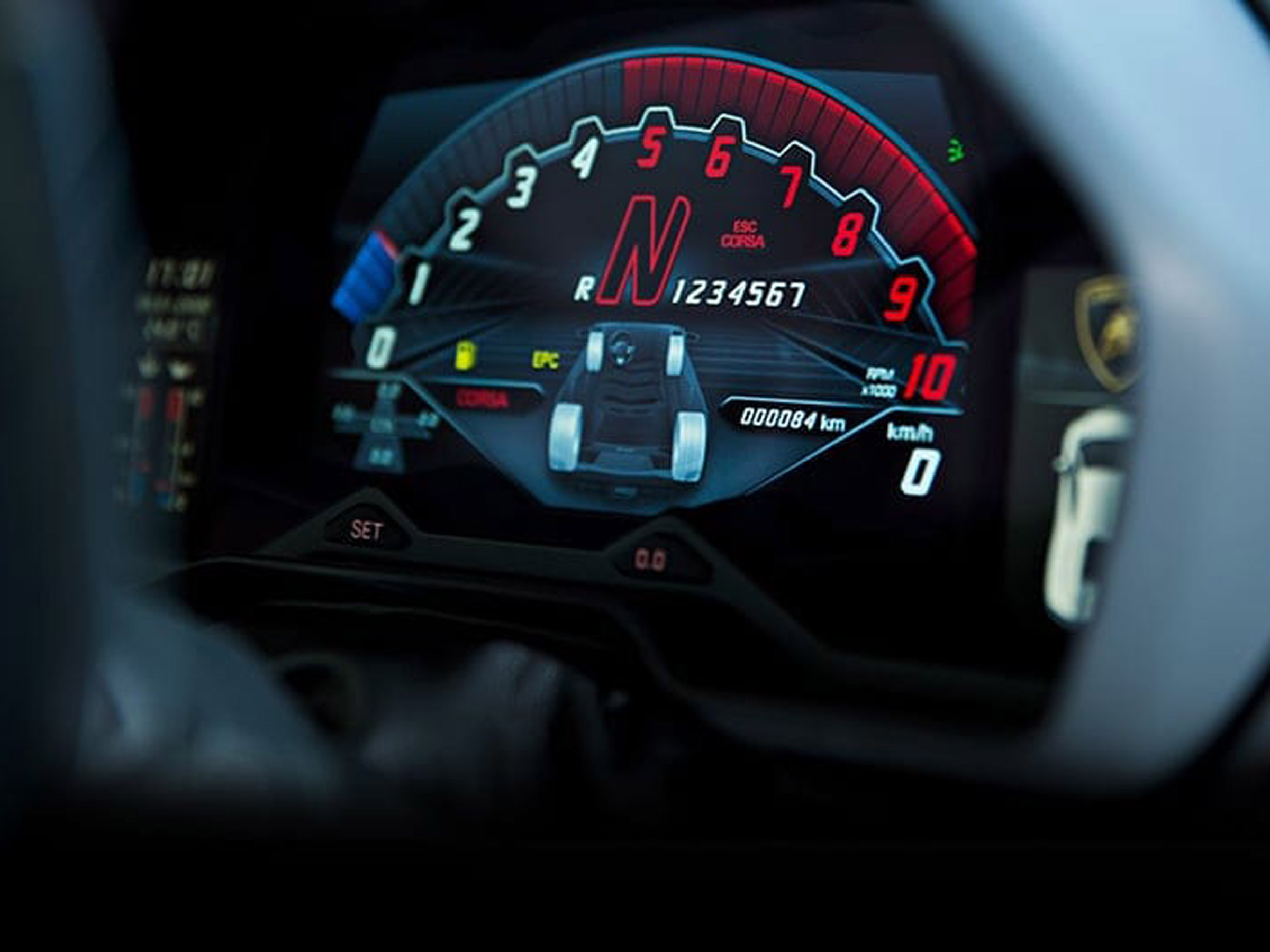 aventador speedometer