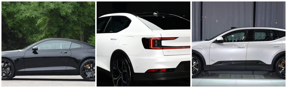 Коллаж POLESTAR модельный ряд