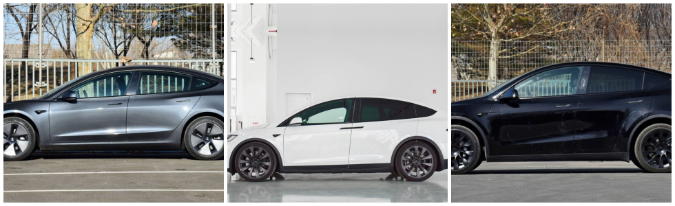 Коллаж TESLA модельный ряд